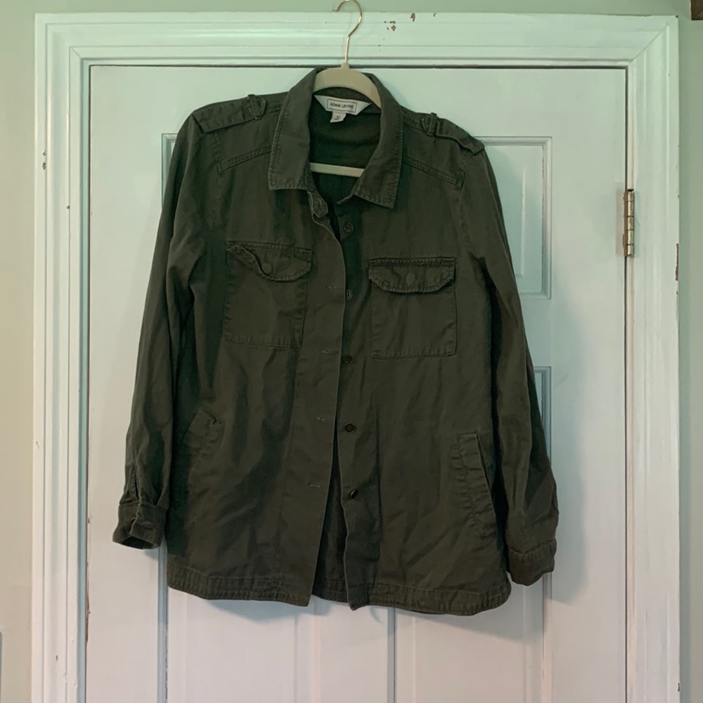 Olive Green Army Style Button Up